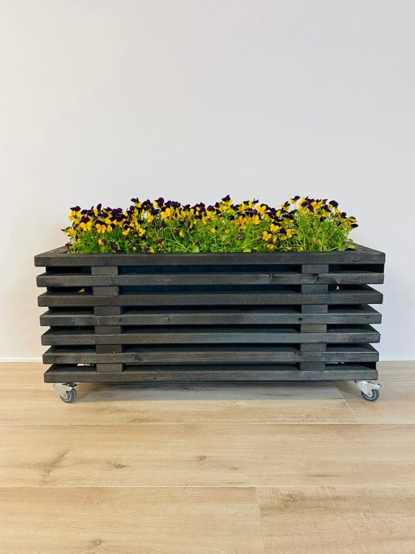 Blomsterkasse af Traller | Sortbejdset | 170 cm