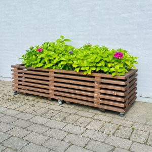 Plantekasse af Traller | Brunbejdset | 43 cm (7 Lægter) / 95 cm