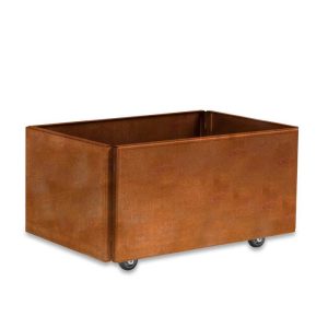 FREJA Plantekasse på hjul 80 x 40 x 27 - Rustjern